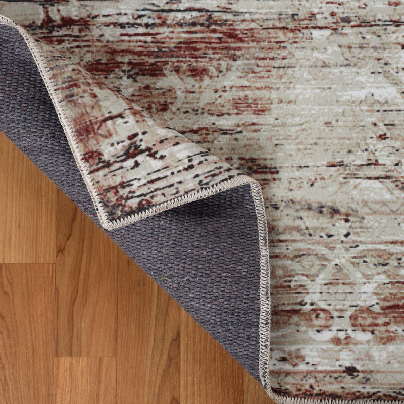 Tapis d'intérieur 100% polyester Bohemian, Rectangle 7 pi x 10 pi
