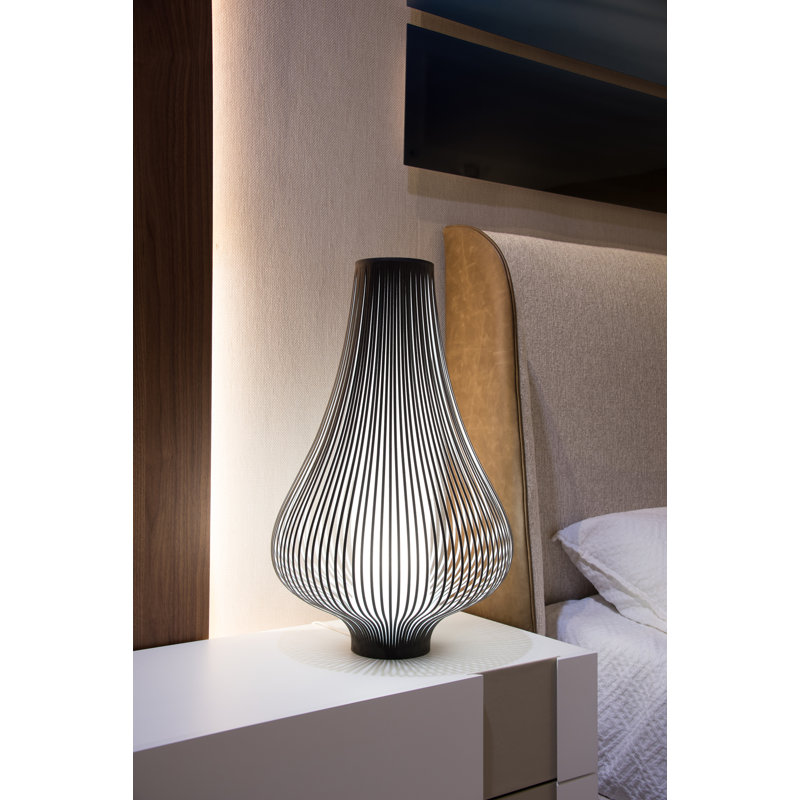 Blossom Table Lamp, Dark Gray, 28" H x 20" W x 20" D