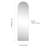 Adrian 16 in. W x 59 in. H Large Arched Metal Framed Floor Full-Length Mirror, Freestanding Bedroom Standing Mirror, Nickel-1047288790