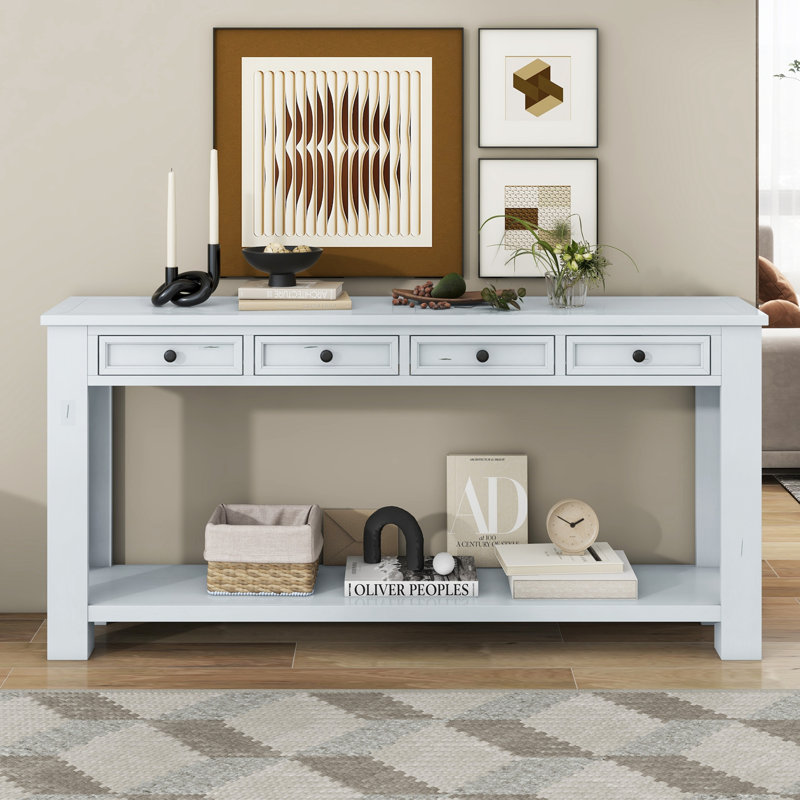Hagberg 64.23'' Console Table, White