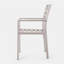 Chaise de salle à manger d'extérieur moderne en aluminium, argent (ensemble de 2)