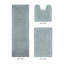 Ensemble de tapis de bain réversible 100% coton 2370 g / m² Merkel - ultra doux, très absorbant, lavable à la machine, certifié OEKO-TEX, idéal pour la douche, la baignoire, le meuble-lavabo et la toilette, bleu-1613030070-1613030091