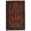 Tapis traditionnel rouge et bleu marine 3x5
