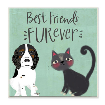 Best Friends Panoramic Graphic Art Print Set on Canvas
