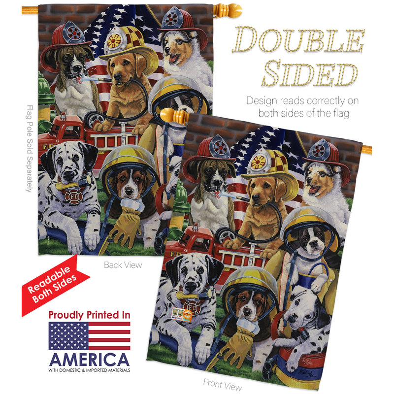 Double Sided 40'' H x 28'' W Polyester Flag Set