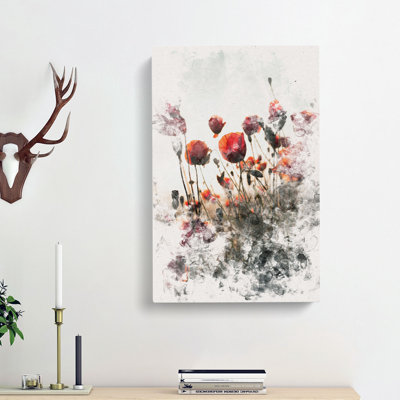 Poppy Flowers - Wrapped Canvas