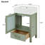 Meuble-lavabo de 20 pouces avec lavabo en céramique et beaucoup de rangement - idéal pour les petites salles de bain-819045729