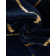 Latitude Run® Checks Nikica Rug Navy Blue and Gold
