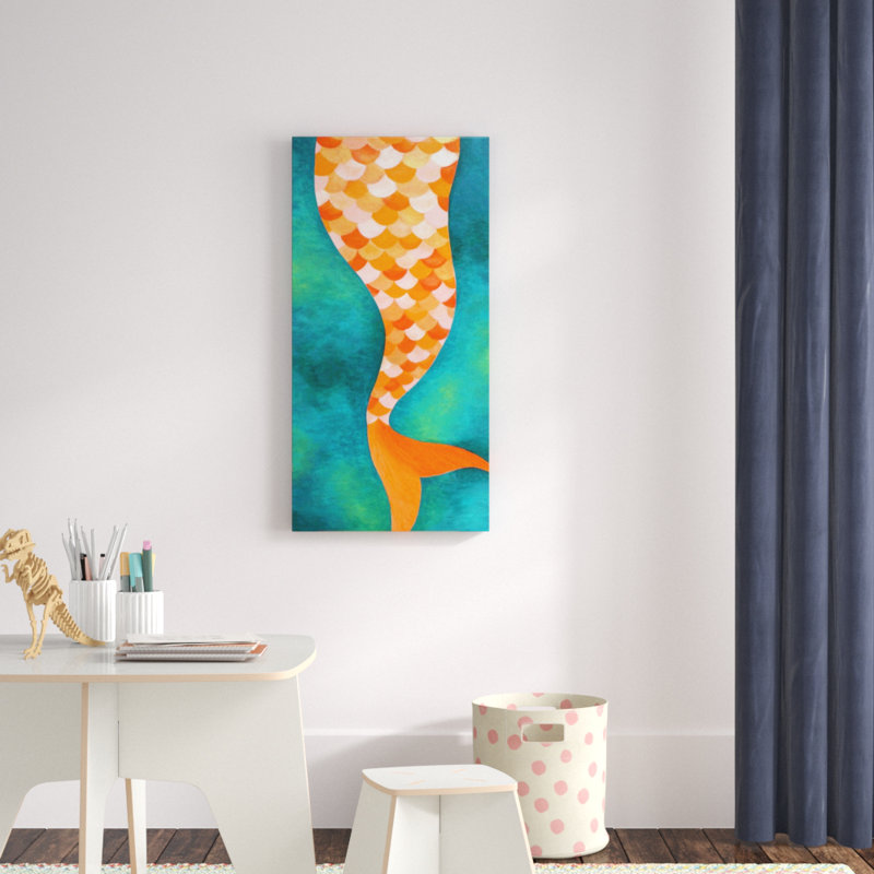 « sirène tail », reproduction d’art sur toile, H 36 po x l 18 po x P 1,5 po