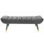Banc d'appoint argenté en velours touffeté Byron-1660930538