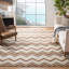 Tapis à chevrons en laine tissé à plat à la main Emek-388033607