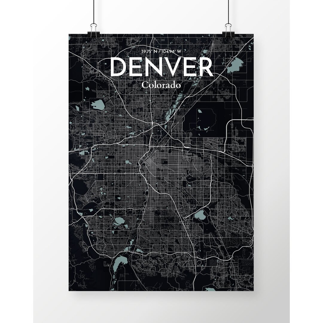 Poster Denver Stadtplan