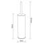 Stainless Steel Toilet Brush Long Bucket Stand Round Toilet Brush with Holder