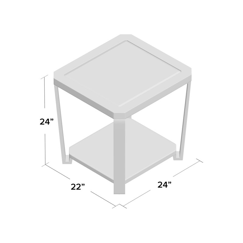 Cottingham Mirrored Glass Top End Table
