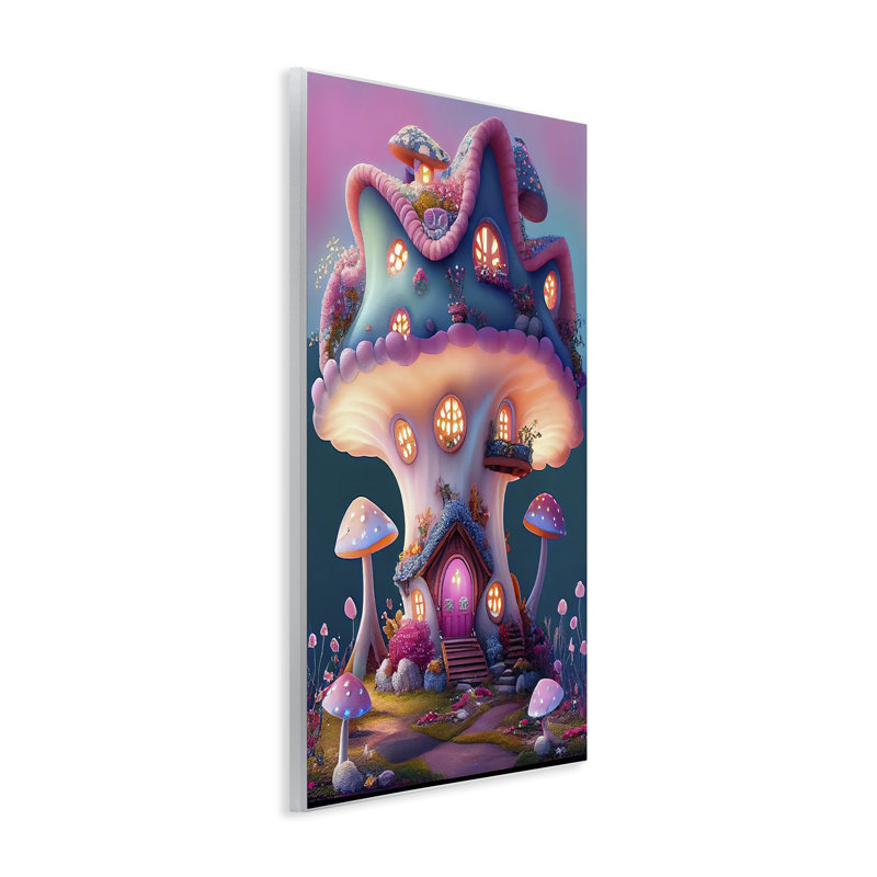 Art mural sur champignon champignon par Sasha, H 15 po x l 10 po