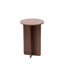 Modern Minimalist End Table with Sturdy Cross-Shaped Base, Walnut Finish, 15.7"D x 23.6"H, Compact Accent Table for Living Room, Bedroom, Entryway