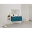 Meuble-lavabo mural 48 po avec lavabo double en résine et 3 portes à fermeture en douceur-1276913911