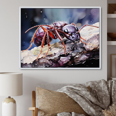 «Enchanted Microcosm Amethyst Ant» sur toile