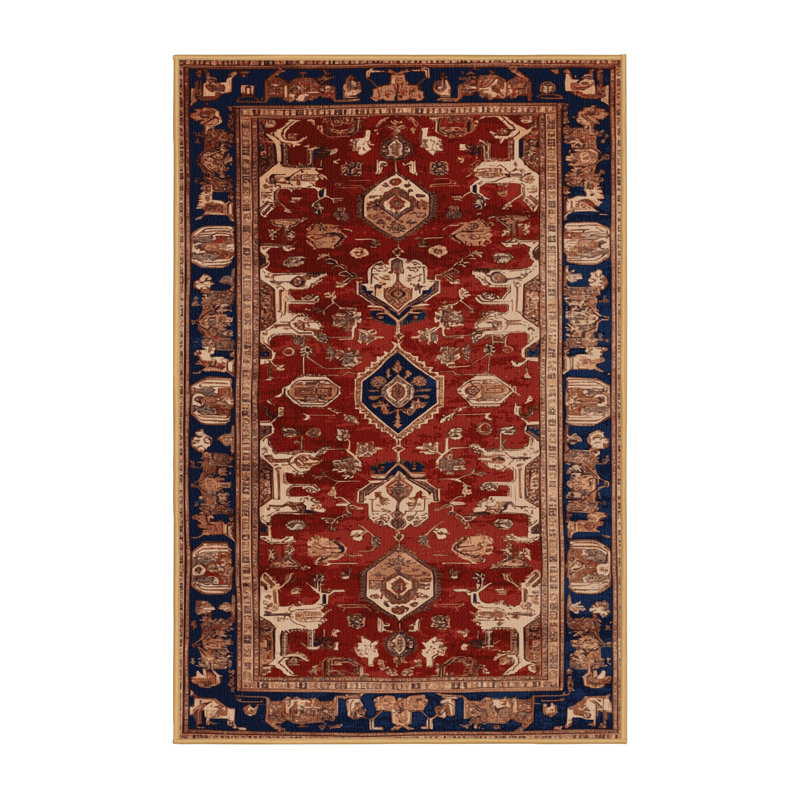 Tapis brun lavable à la machine, Rectangle 5 pi x 7 pi