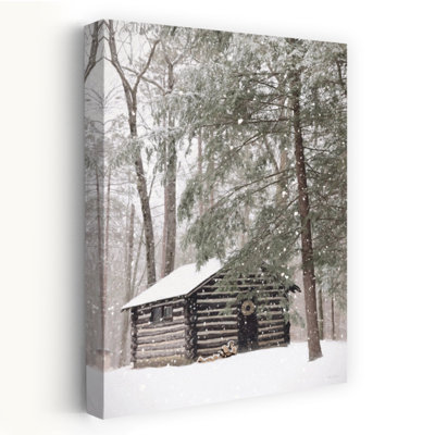 Art contemporain hivernal rustique abstrait Cabin Fever
