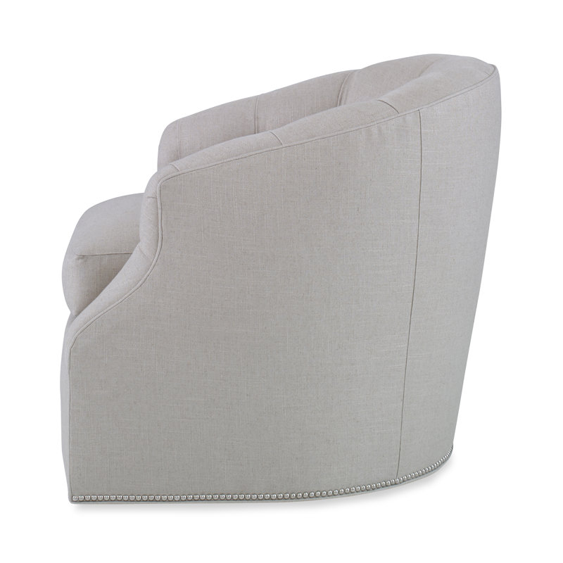 Chaise pivotante Calvert, Laiton poli - petite, Mélange de polyester rouge à lèvres Margaret