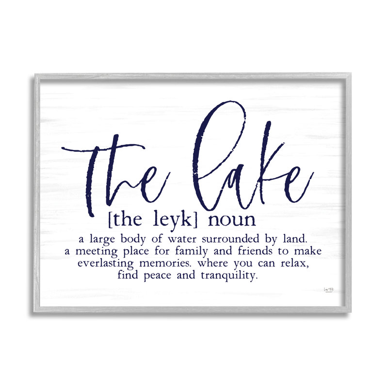 «The Lake Définition Family», estampe numérique sur toile grise de Lux + Me Designs, H 11 po x l 14 po x P 1,5 po