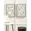 S/2 Black Squiggle Print Canvases With Black Frames - 2 Piece Single Picture Frame Print Set on Canvas
