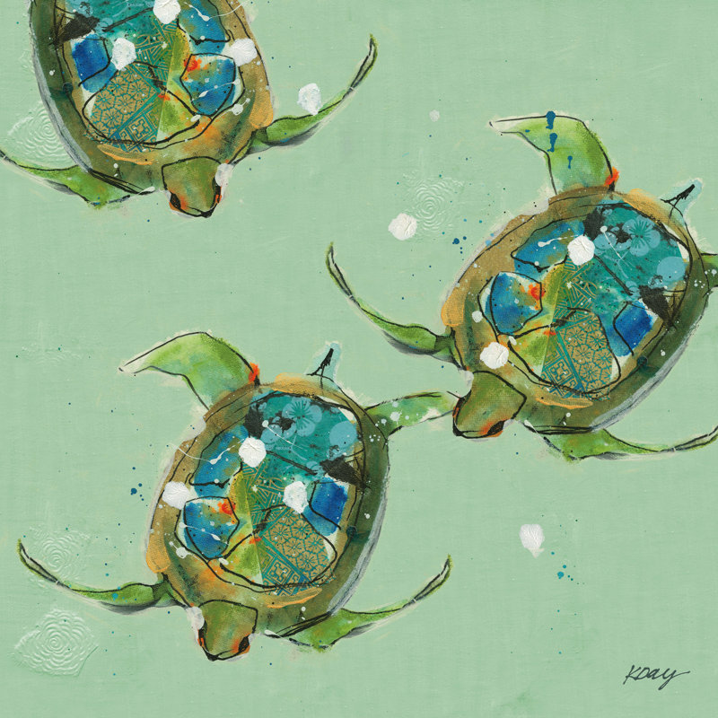 Tortues de mer, H 30 po x l 30 po