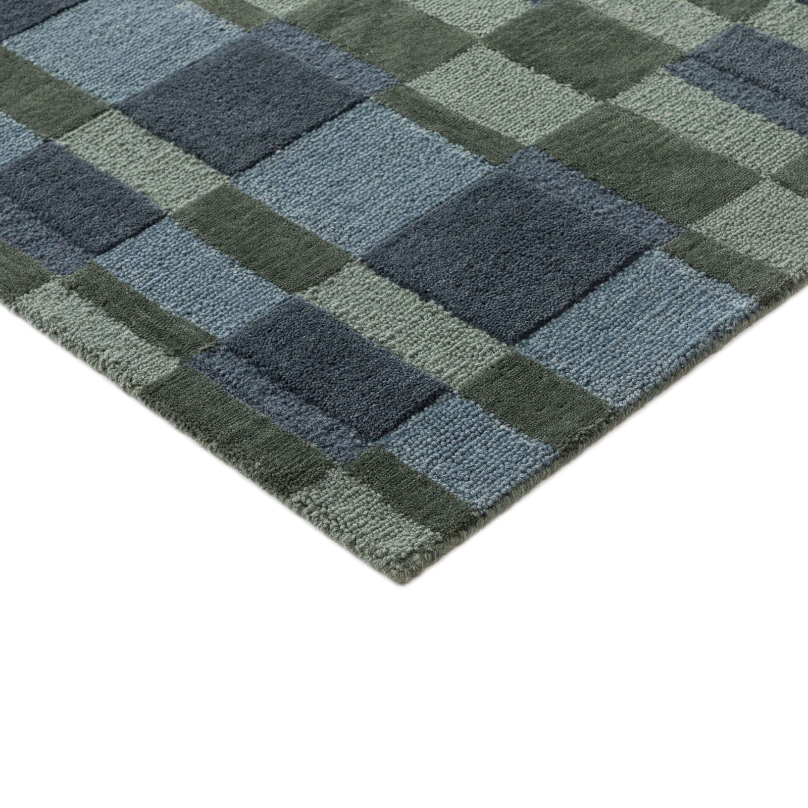 Hand-Tufted Wool Rug, Rectangle 3' x 5', Green