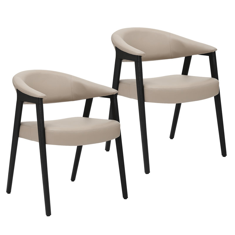 Chaise de salle à manger Mid-Century, Champignon, Noir