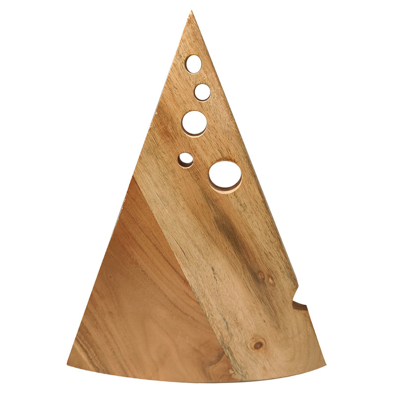Charlesworth Home Decor Cheese Board Utensils | Brown Board - 36x28x2cm for Kitchen, 2cm H x 29cm L x 22cm W