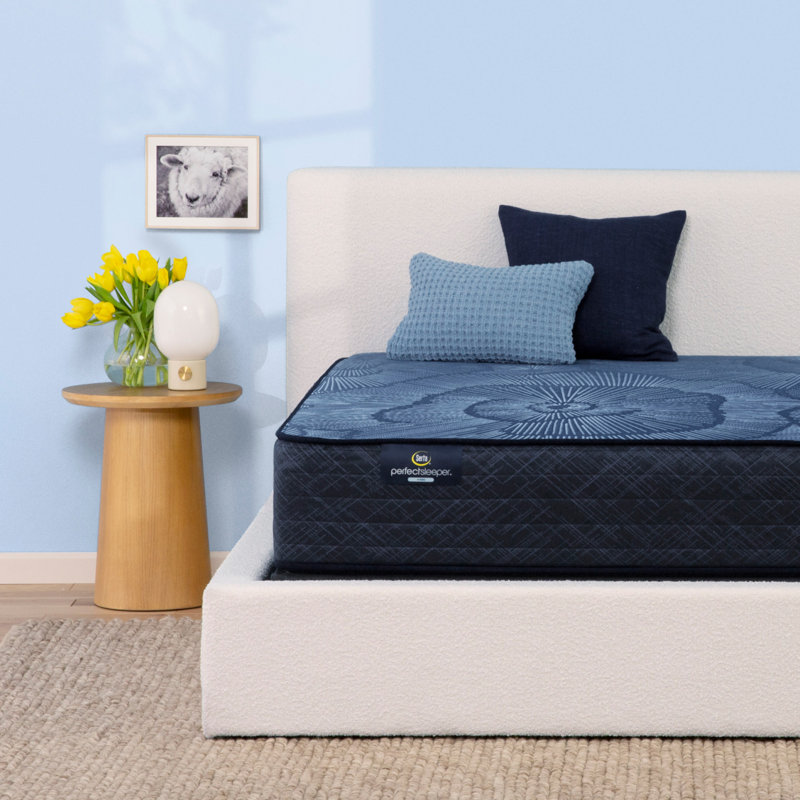 Full Size Blue Hybrid Mattress with Gel Memory Foam and Pocketed Coils