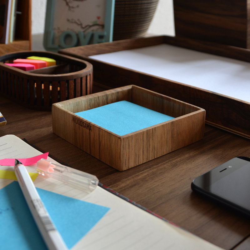 Wood Memo Pad Holder