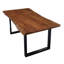 Acacia Solid Wood Top Metal Base Dining Table-983650301-983650302-983650290