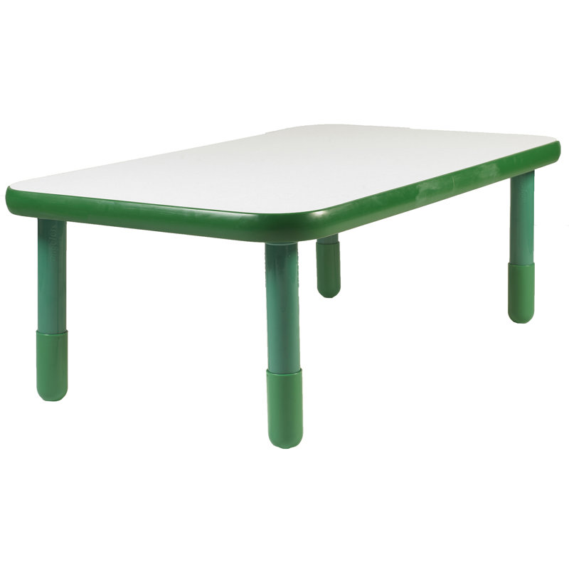 Baseline 48" x 30" Rectangular White and Blue Kids Table