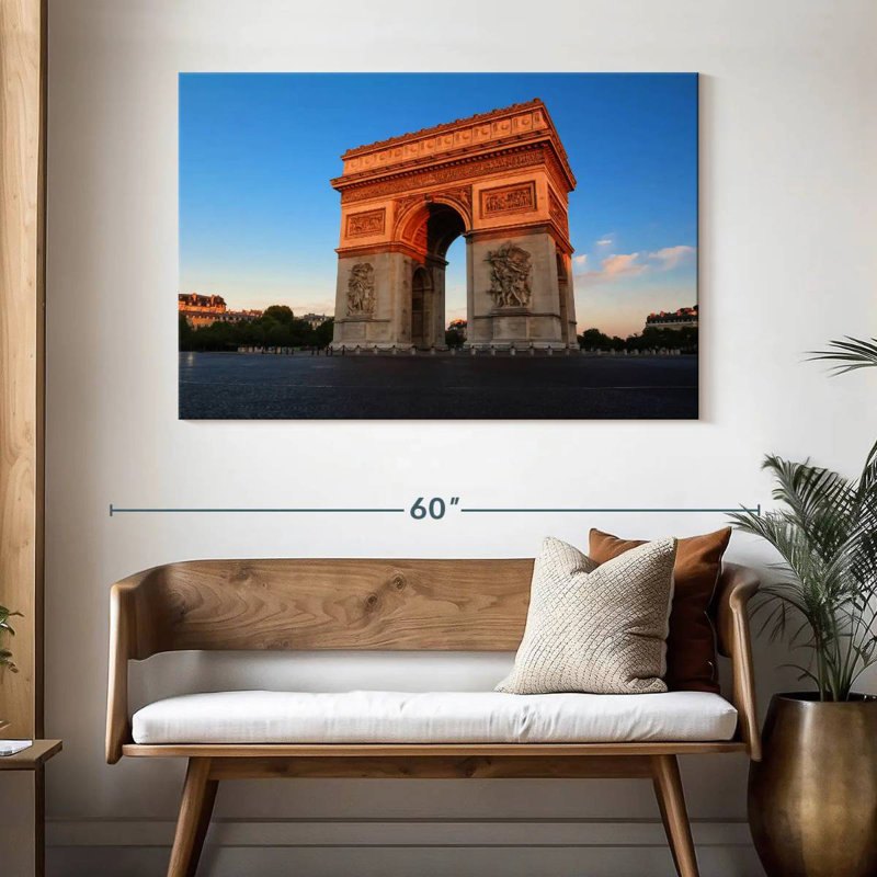 Arc de triomphe ensoleillé, H 32 po x l 48 po