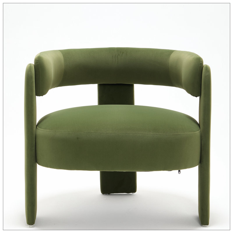 Chaise d'appoint avec pieds en bois robustes, Green