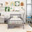 Wood Platform Bed With Guardrails On Both Sides And Two Storage Drawers,-1462259245-1462259244