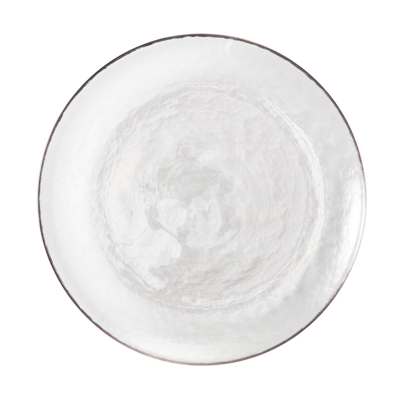 Los Cabos Glass Dinnerware 10.5" Dinner Plate, Clear