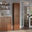 Grande armoire de cuisine étroite 100% en bois massif avec portes Jaylena, tablettes réglables, armoire de rangement modulaire, l 16,5 po x H 71,5 po-855141597