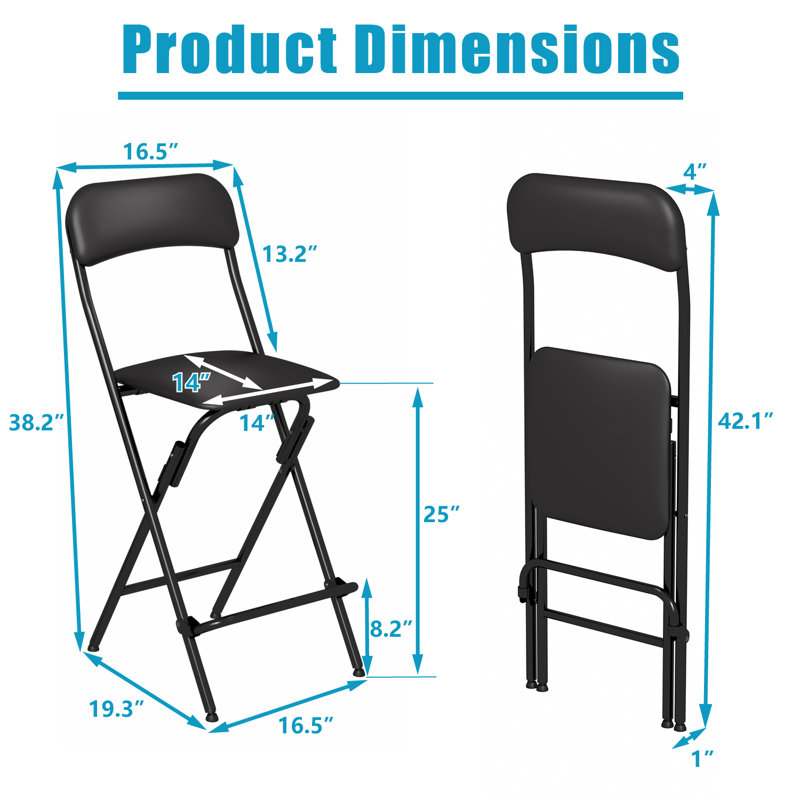 Vinyl Padded Folding Bar Stool Folding Chair