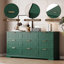 Commode 9 tiroirs Aideen, l 63 po Commode moderne avec poignée en métal-67020788