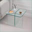 Table basse en verre trempé - petite table d'appoint transparente pour le salon, facile à nettoyer et amp; Pas d'assemblage-1028300456