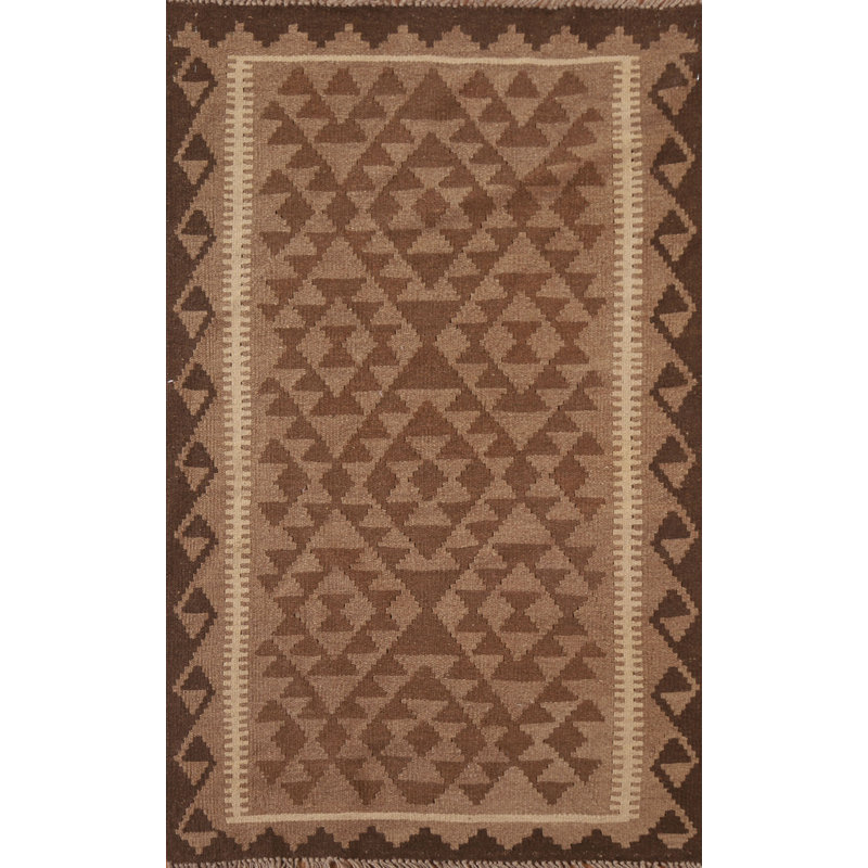 Tapis réversible en laine Kilim 3 x 5