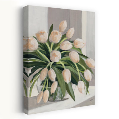 «Tulip Bouquet I», reproduction d'art contemporain de paysage de tulipes abstraites