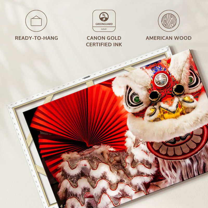 Ravi Chinese Lion Dance, 20" H x 30" W