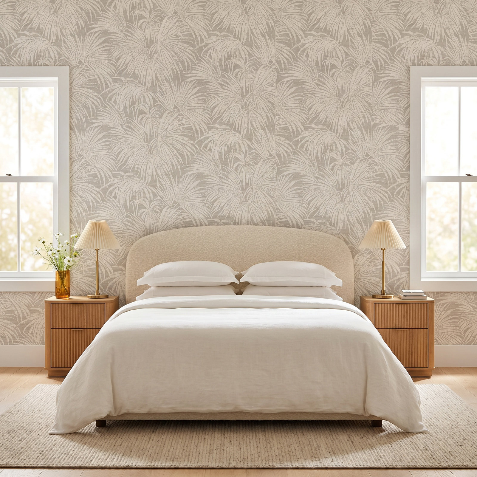 Palm Peel and Stick Wallpaper Roll, Neutral