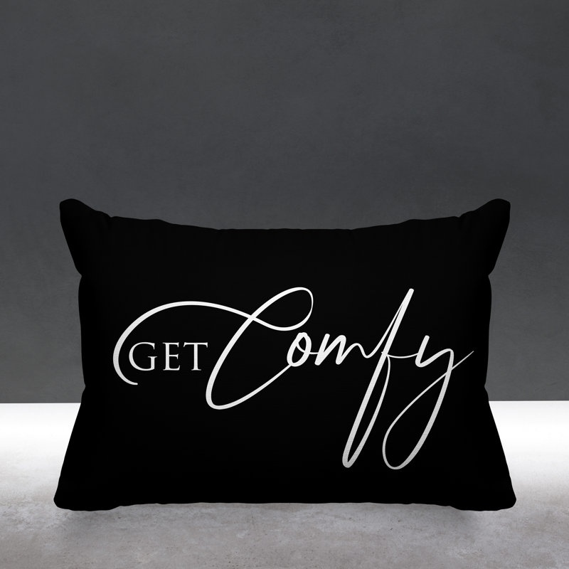 Housse et insert de coussin rectangulaire extérieur Aspire Get Comfy, Noir
