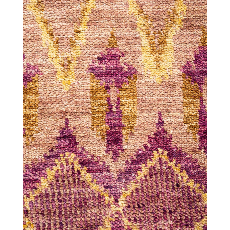 Contemporary One-of-a-Kind 5' 0" X 11' 10" Hand Knotted Area Rug