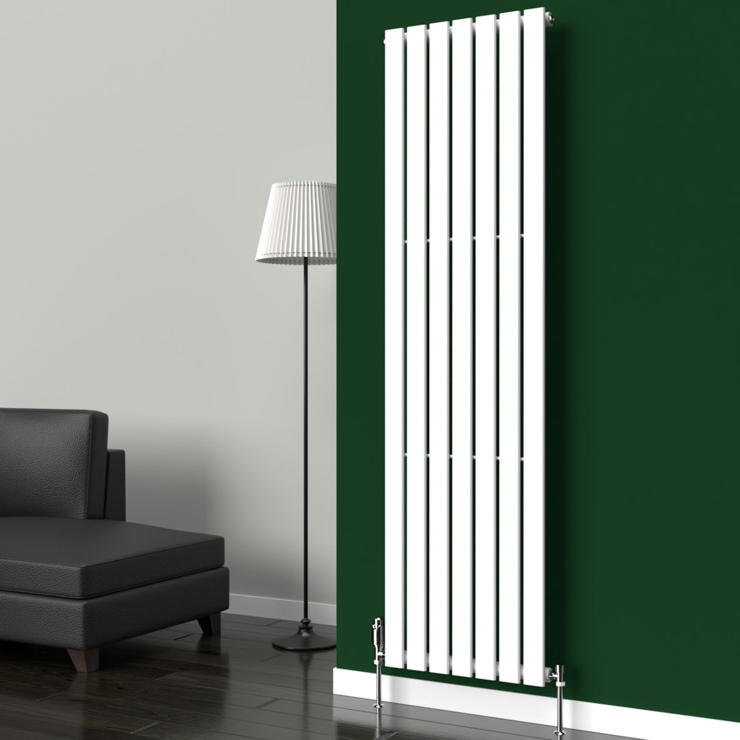 Anthracite Grey Flat Vertical Single Panel Designer Radiator 1600mm (H) x 350mm (W)